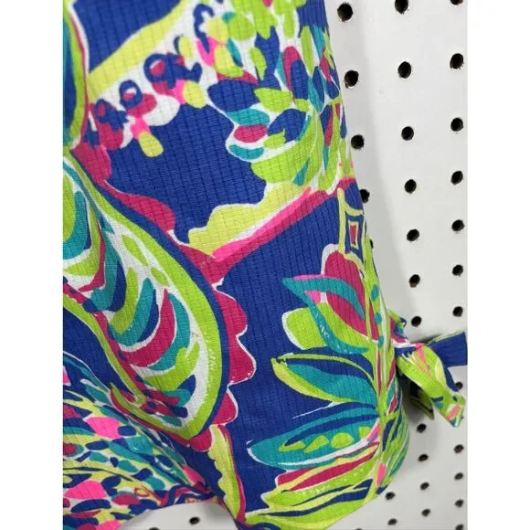 Lilly Pulitzer Delia Shift Dress Toucan Play Cotton Colorful Floral Bows size 8 - Picture 3 of 7